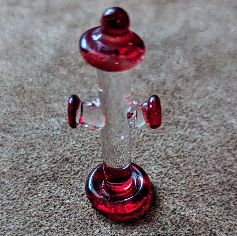 Glass Dog & Fire Hydrant With Little Green Dog - Picture 10 of 15